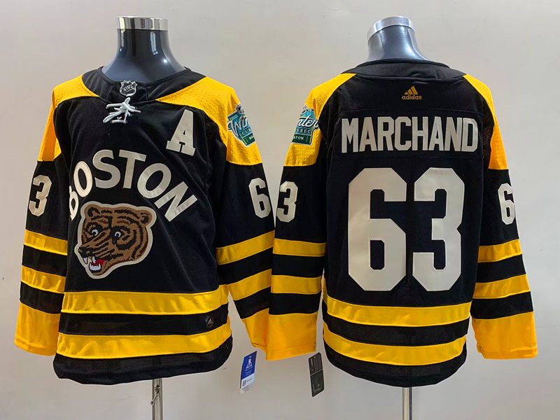 Men's Boston Bruins Brad Marchand #63 Black Jersey